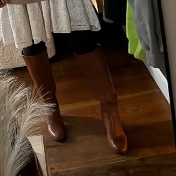 Leather Boot cognac size 8 worn 1x - Picture 4 of 5